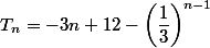  T_n=-3n+12-\left(\dfrac{1}{3}\right)^{n-1}